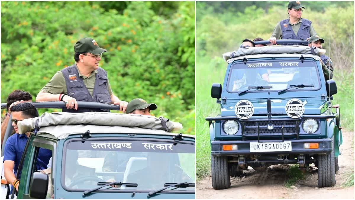 CM धामी सुरक्षा चूक Corbett में, तीन कर्मचारी गिर गए, निलंबित
