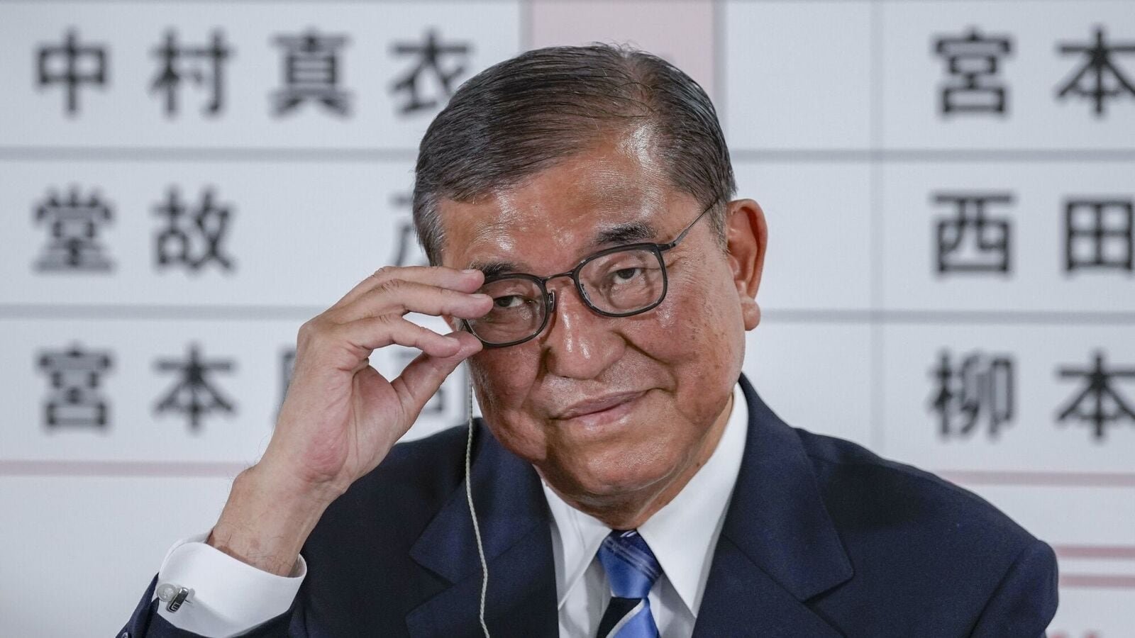 Shigeru Ishiba, Japan's prime minister and president of the Liberal Democratic Party (LDP), speaks at the party's headquarters following the upper house election in Tokyo, Japan, on Sunday, July 20, 2025. Photographer: Toru Hanai/Bloomberg