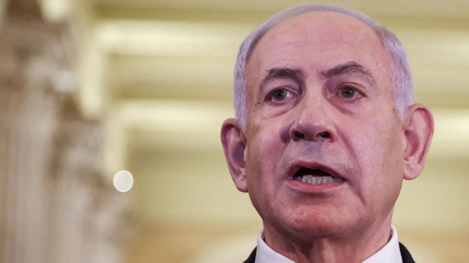 FILE PHOTO: Israeli Prime Minister Benjamin Netanyahu speaks to the press, on Capitol Hill in Washington, DC, US, on July 8, 2025.