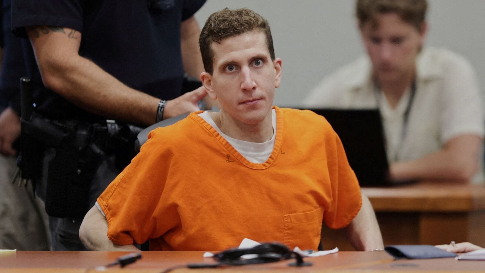 Bryan Kohberger, 30, appears for his sentencing hearing after he was convicted in the 2022 stabbing deaths of four Idaho college students, at the Ada County Courthouse, in Boise, Idaho, U.S.,  July 23, 2025. Kyle Green/Pool via REUTERS     TPX IMAGES OF THE DAY