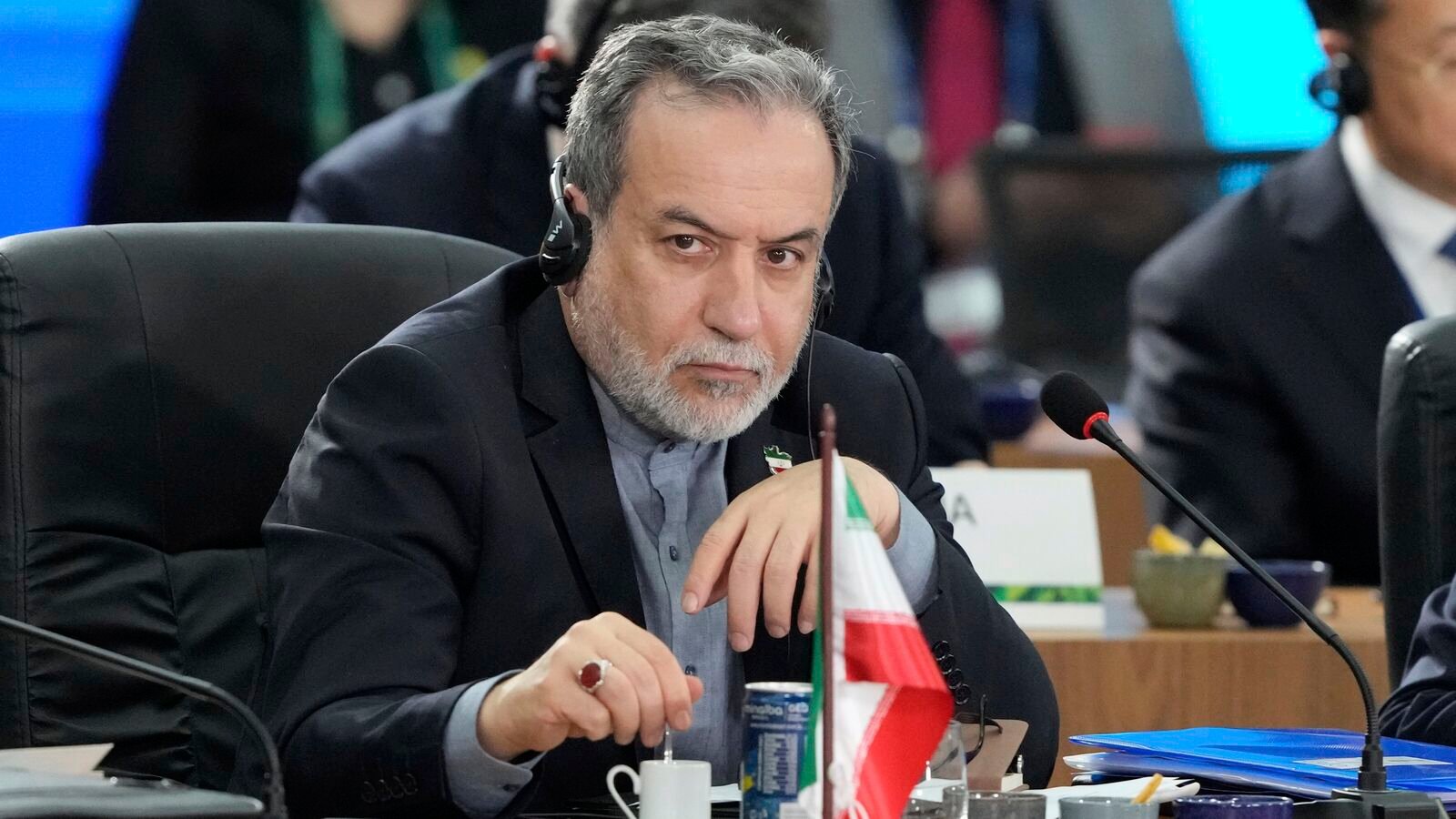 FILE PHOTO: Iranian Foreign Minister Abbas Araghchi attends the 17th annual BRICS summit in Rio de Janeiro, Sunday, July 6, 2025.