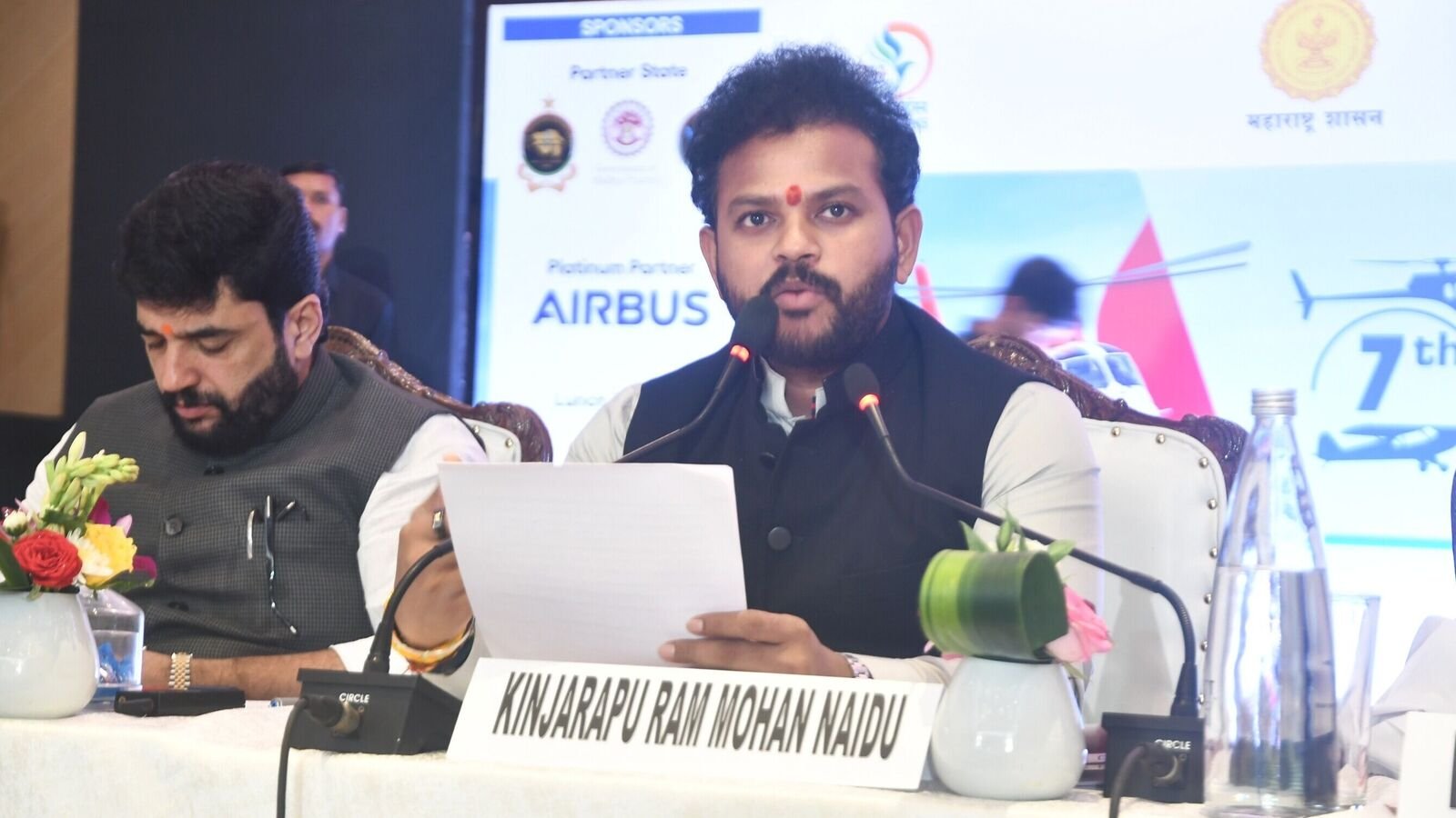 FILE PHOTO: Kinjarapu Ram Mohan Naidu, minister of civil aviation during 7th Helicopters and small Aircraft summit 2025 at hotel Hayat regency on Nagar road