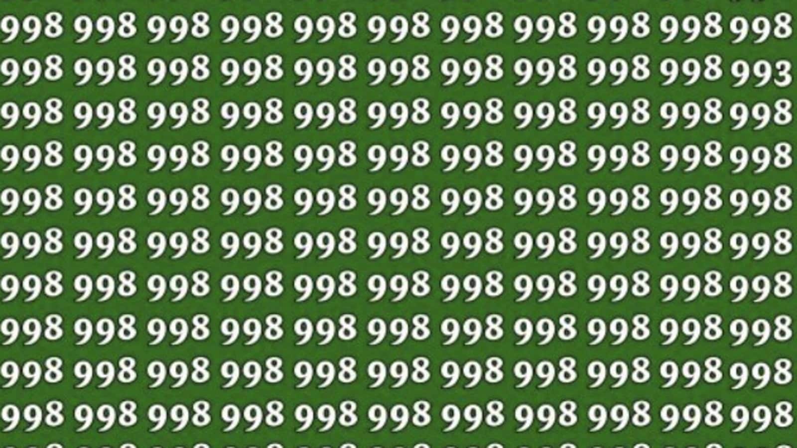 Do you think you have sharp eyes? Try this optical illusion where you have to find a hidden ‘993’ within 15 seconds.
