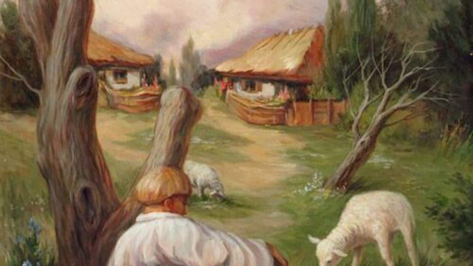 Ukrainian artist Oleg Shupliak's painting 'I Was Thirteen' hides a lot of images
