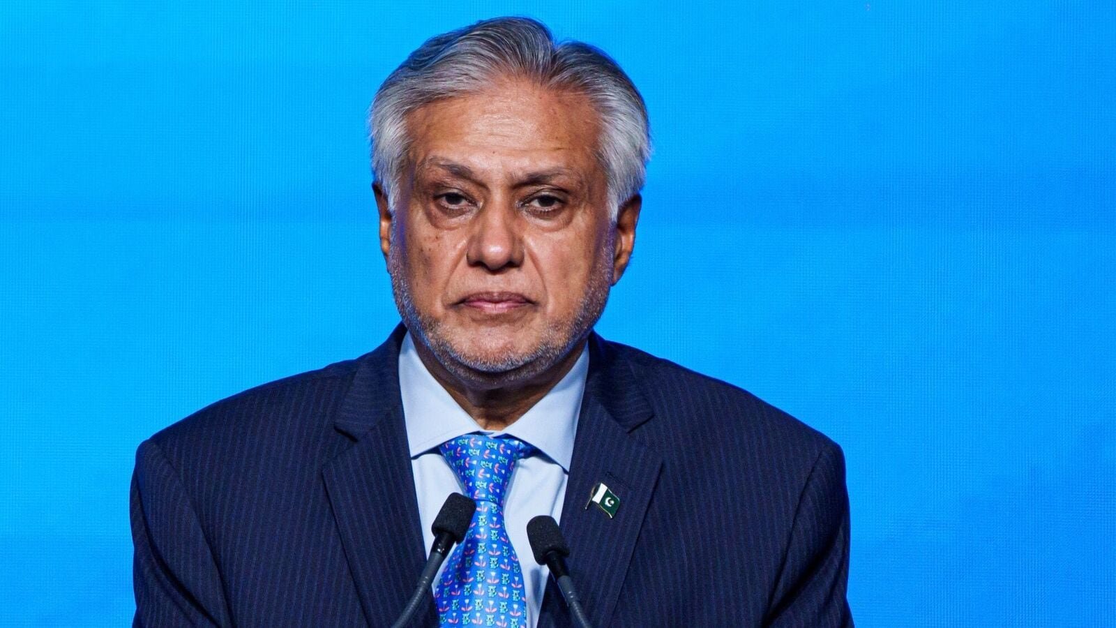 Ishaq Dar, Pakistan's foreign minister, during the signing ceremony of convention on the establishment of the International Organization for Mediation in Hong Kong, China, on Friday, May 30, 2025.