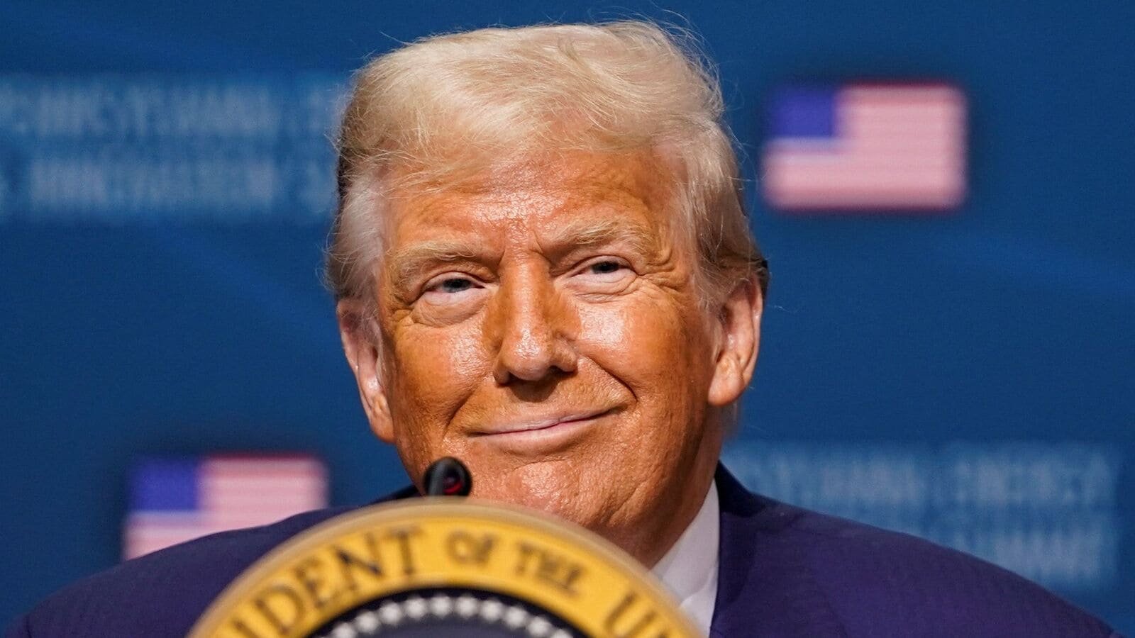 U.S. President Donald Trump attends the Pennsylvania Energy and Innovation Summit, at Carnegie Mellon University in Pittsburgh, Pennsylvania, U.S., July 15, 2025. REUTERS/Nathan Howard