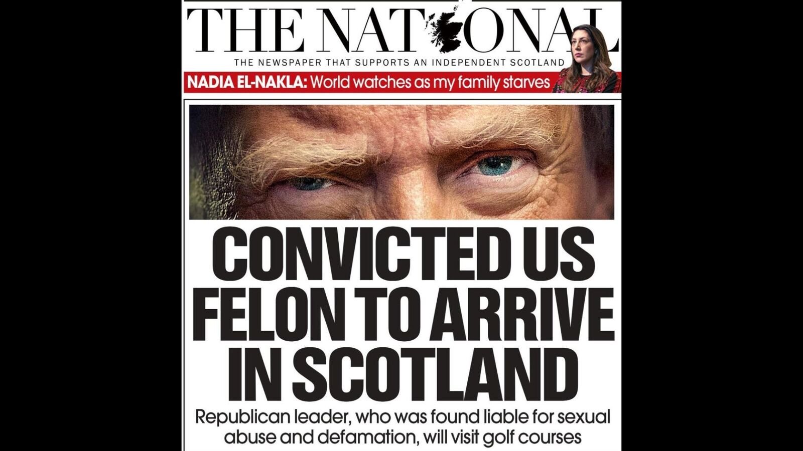 Donald Trump's Scotland visit resulted in a controversial newspaper headline