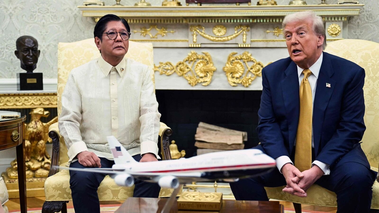 US President Donald Trump meets with Filipino President Ferdinand Marcos Jr. at the White House in Washington, DC, on July 22, 2025. (Photo by ANDREW CABALLERO-REYNOLDS / AFP)