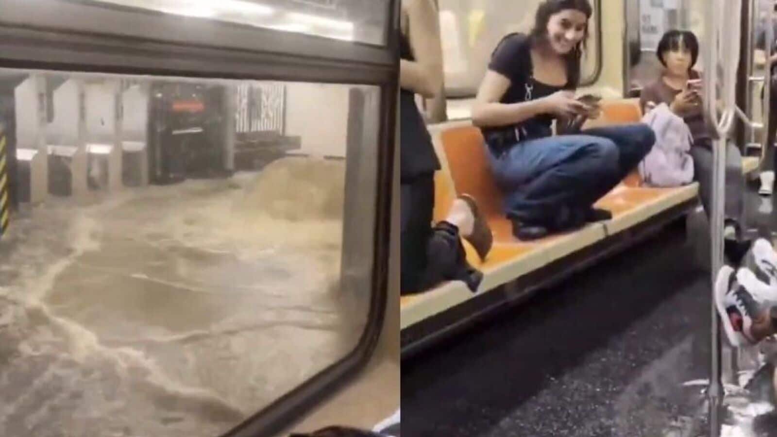 Scary visuals show flooded streets of New York, commuters trapped; several roads in NY and New Jersey affected