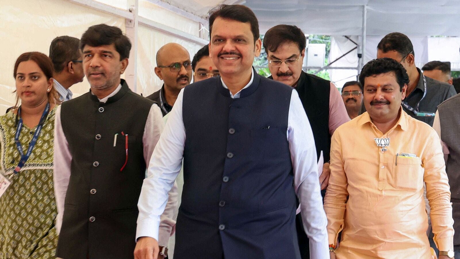 Maharashtra Chief Minister Devendra Fadnavis arrives during the Monsoon session of the state Assembly, at Vidhan Bhavan in Mumbai, on Wednesday, July 16, 2025. (PTI photo)