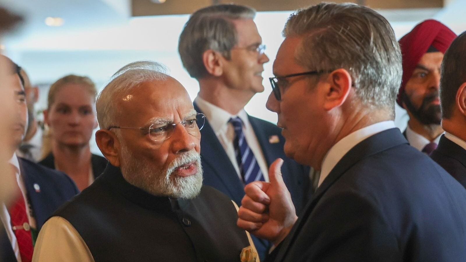 PM Modi and UK PM Keir Starmer.