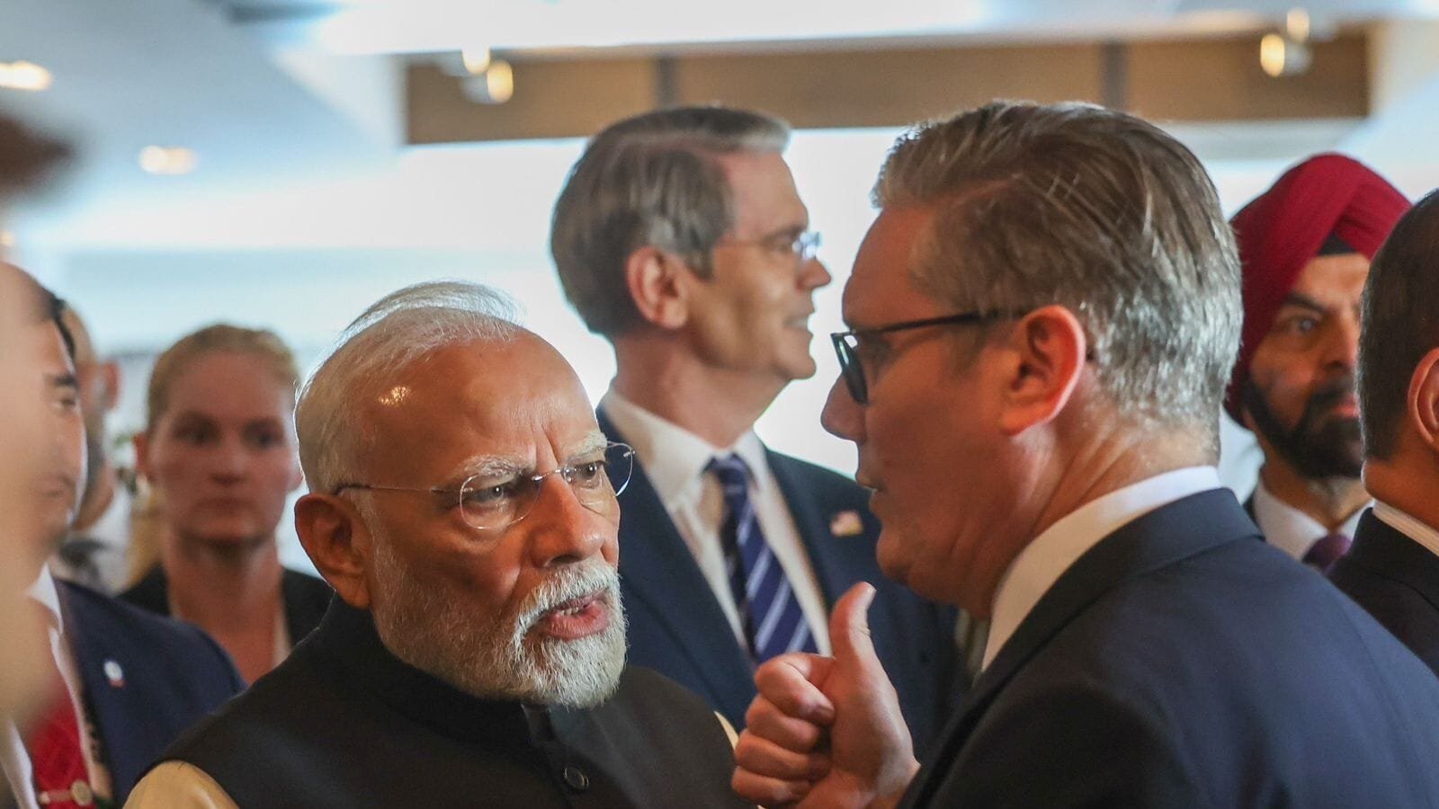 PM Modi meets UK PM Keir Starmer on the sidelines of G7 Summit