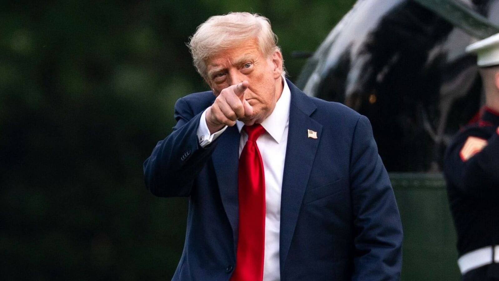US President Donald Trump walks on the South Lawn of the White House after arriving on Marine One in Washington, DC, US, on Sunday, July 13, 2025. Trump said the US will send more Patriot air-defense batteries to Ukraine, which Kyiv has said it needs to protect itself from Russian airstrikes. Photographer: Bonnie Cash/UPI/Bloomberg