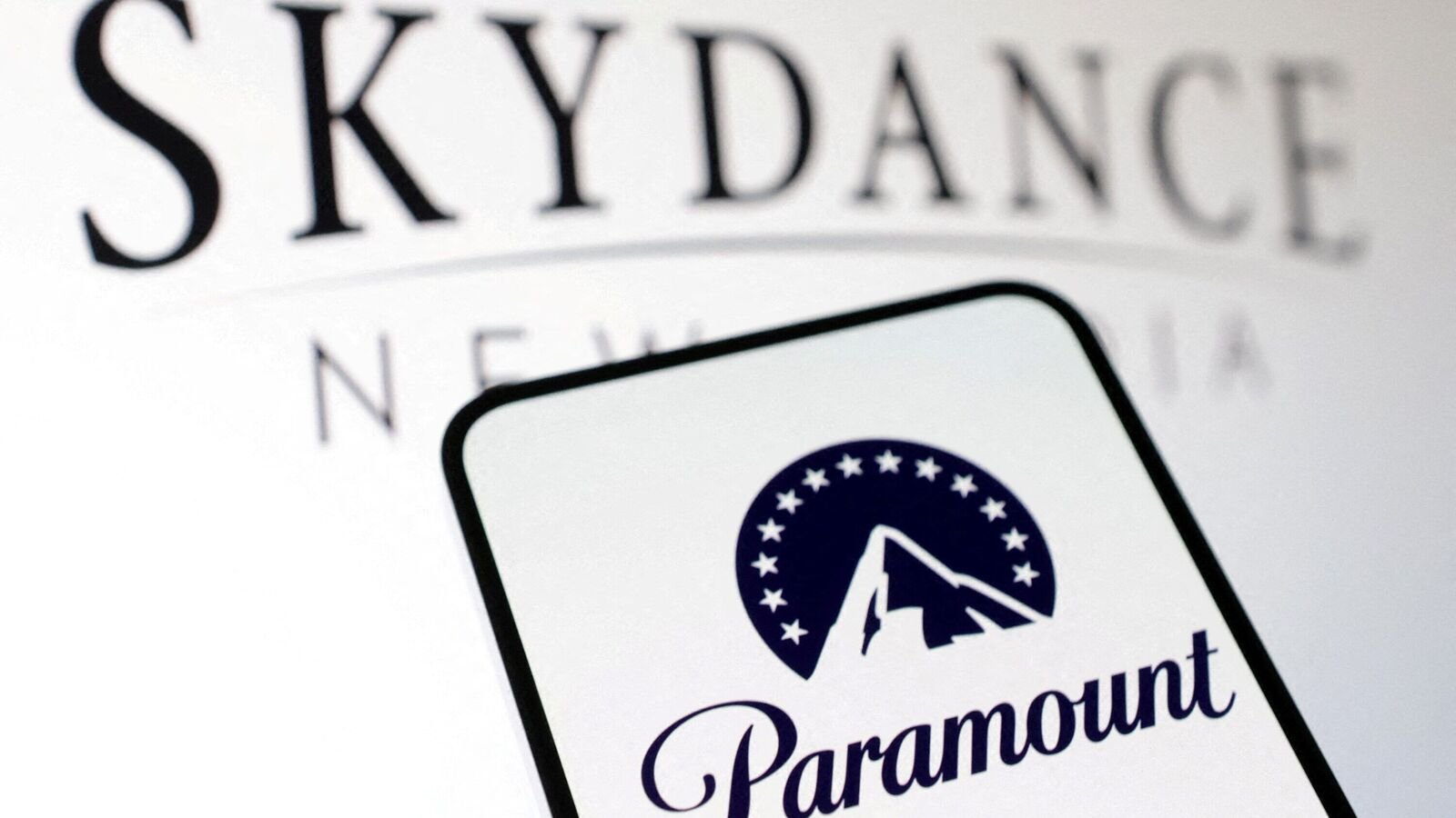 Paramount Global and Skydance logos are seen in this illustration