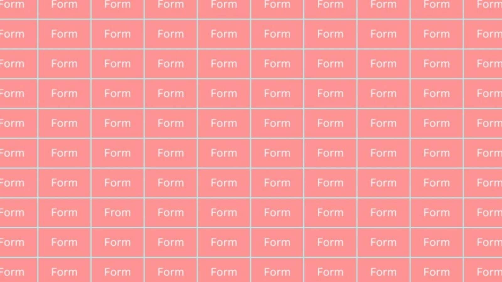 Optical illusion: Can you find the odd word out in the sea of 'Form'?