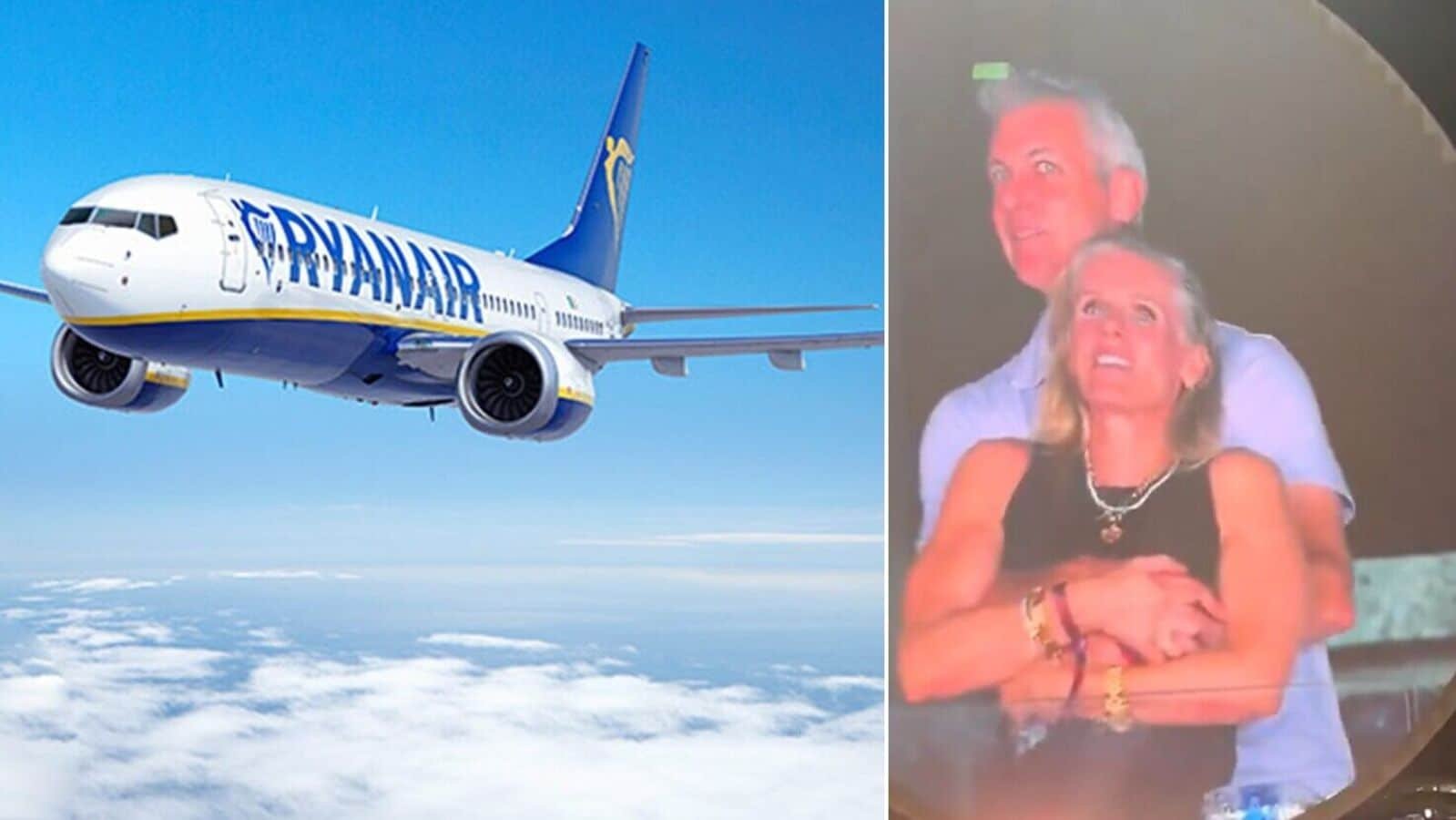L-R: Ryanair, Andy Byron with Kristin Cabot at Coldplay concert