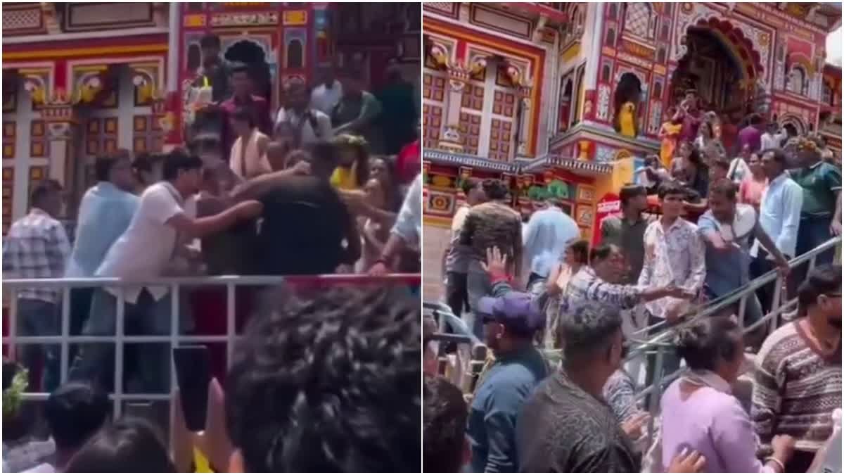 बद्रीनाथ मंदिर की सीढ़ियों पर लड़ाई, पुलिस ने हस्तक्षेप किया, असली मामले को जानें