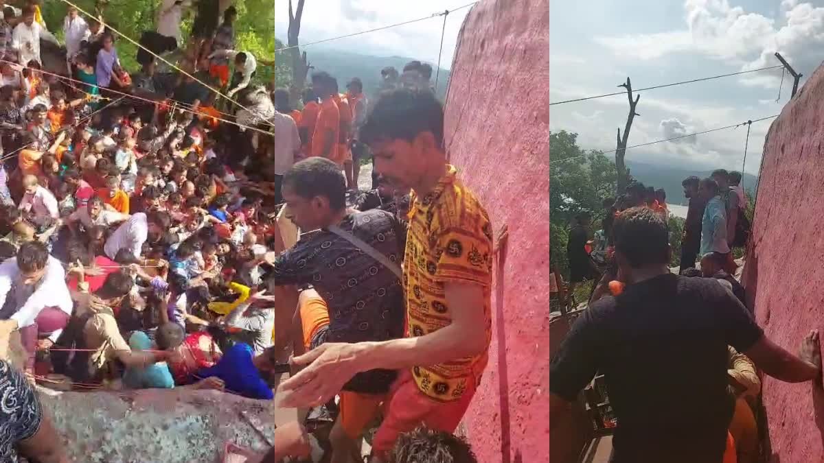 मनसा देवी मंदिर भगदड़ दुर्घटना का अनन्य वीडियो, देखो कि कैसे बेकाबू भीड़