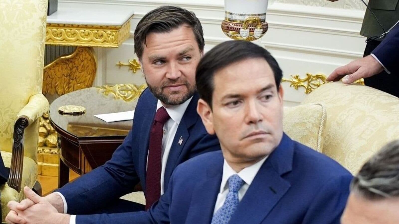 Marco Rubio isn’t gunning for the White House—at least not yet. The Secretary of State says he hopes his “close friend” JD Vance runs in 2028, and while he’s not closing the door completely. Photographer: Yuri Gripas/Abaca/Bloomberg