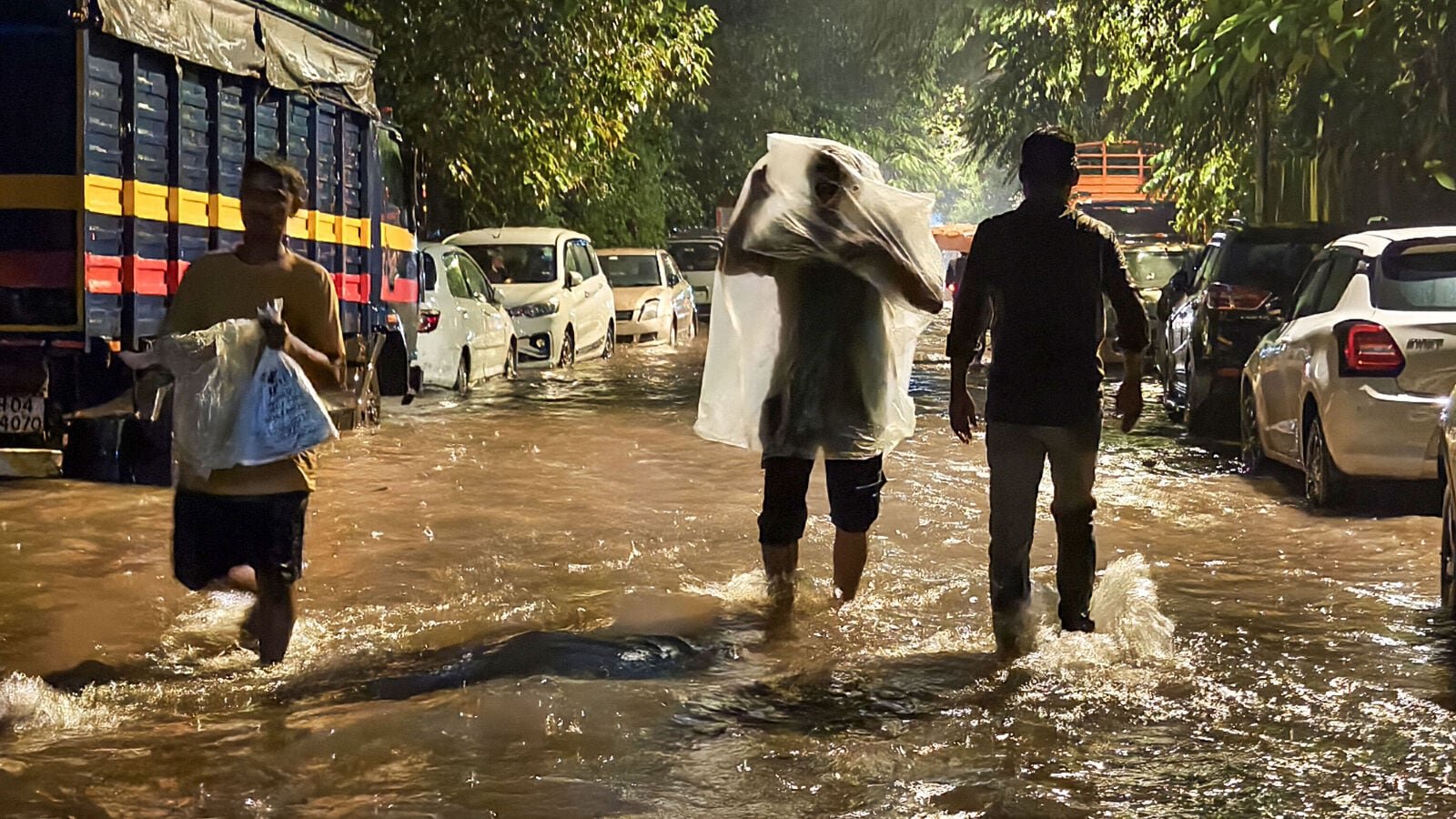 Mumbai rains today: Waterlogging in several areas following heavy rain.