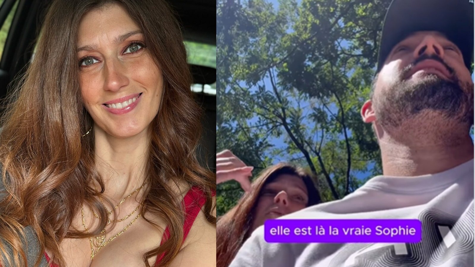 French model Sophie Vouzelaud was seen in her husband's Instagram video.