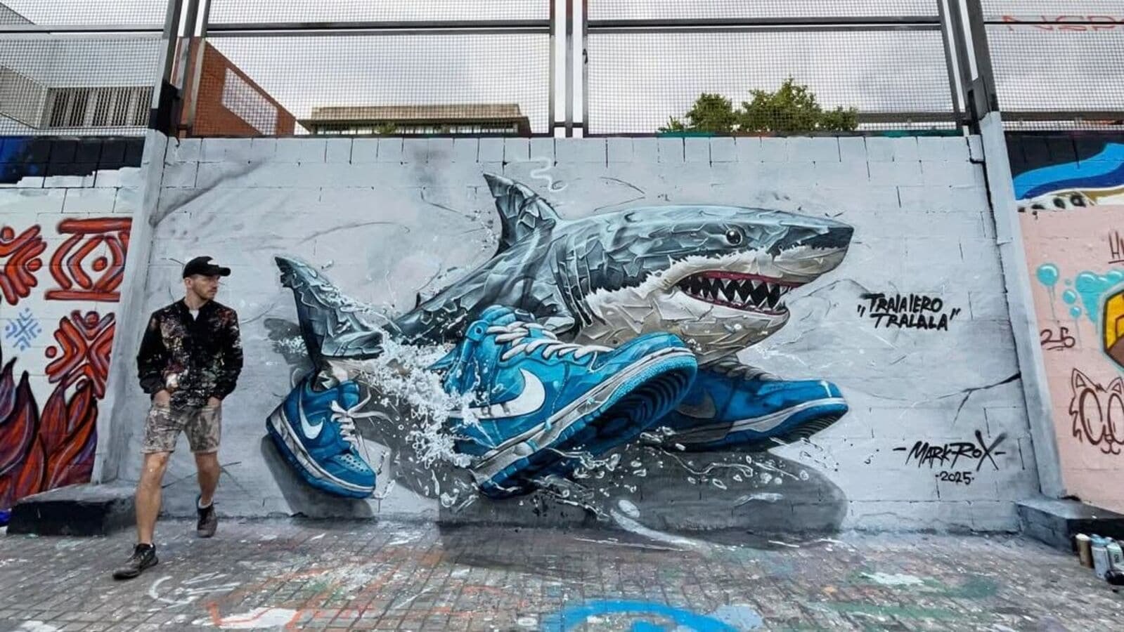 Mark Rox calls himself a graffiti artist and most of his murals are located in Barcelona, Spain.