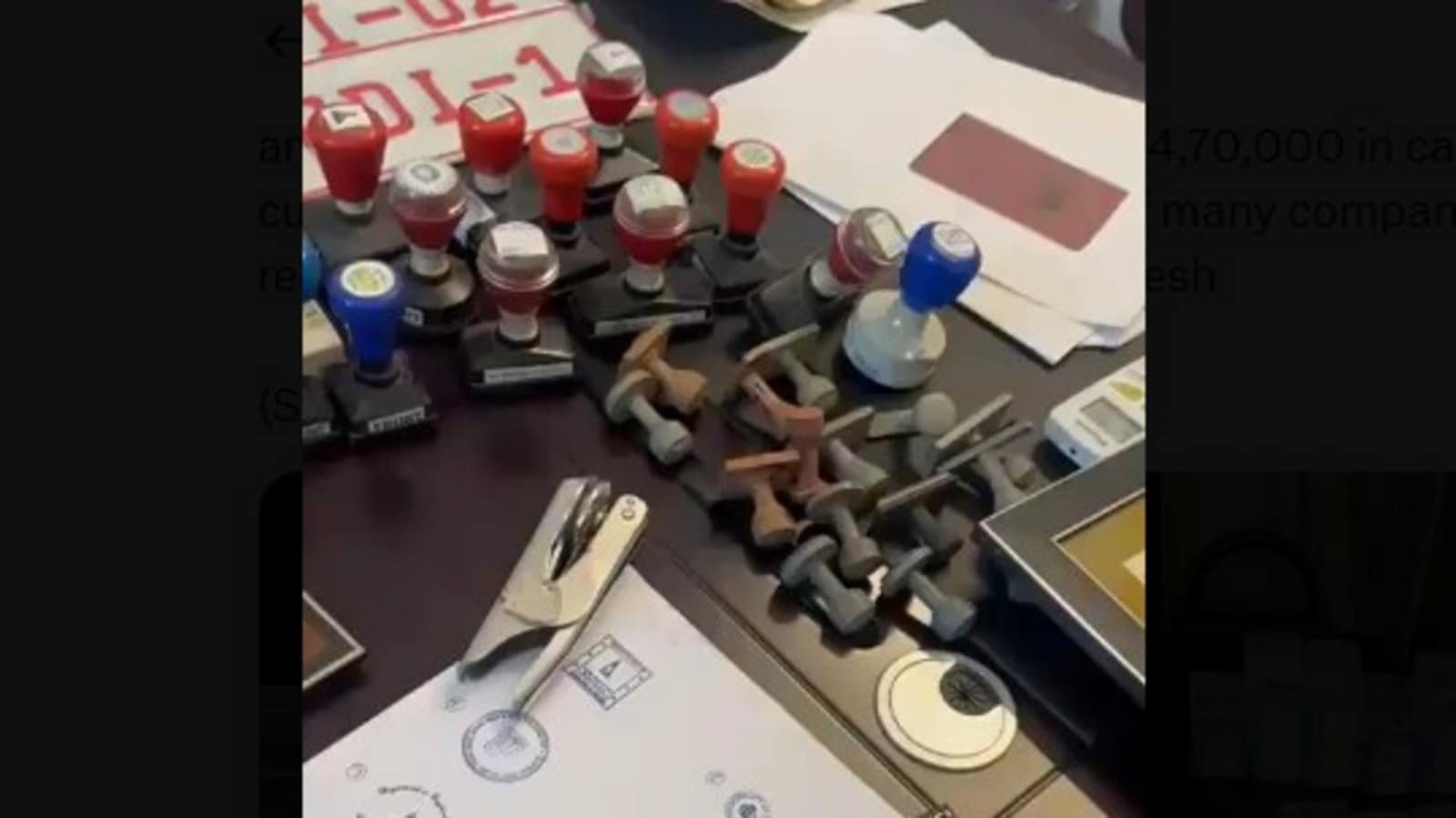 The UP STF seized 34 seals of different countries and companies during fake embassy raid in Ghaziabad