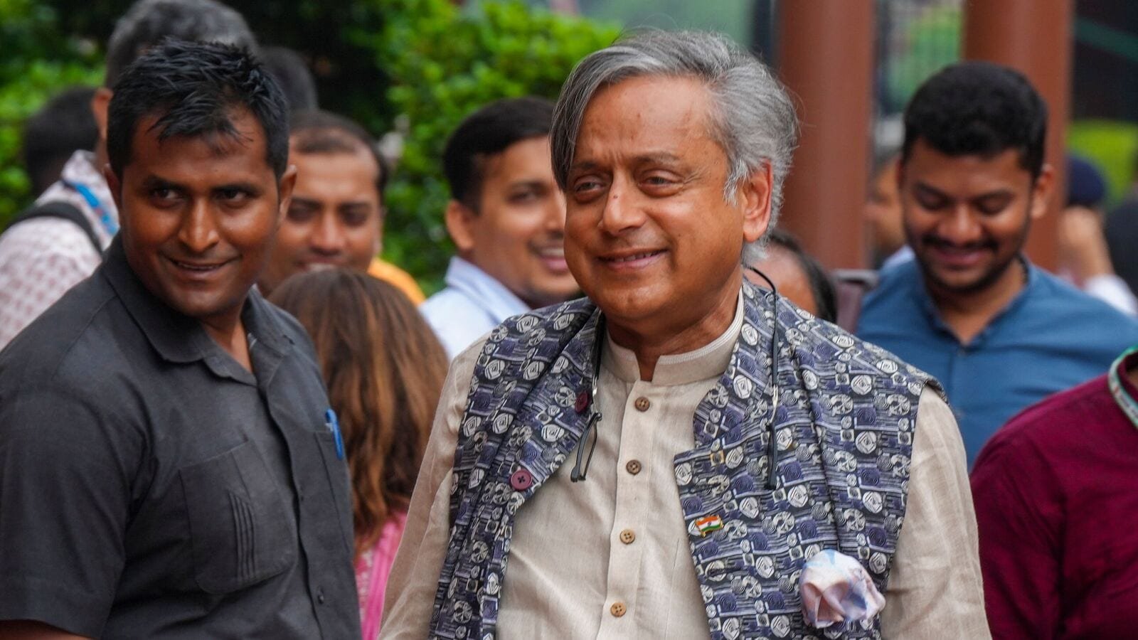 Congress MP Shashi Tharoor during the Monsoon session of Parliament. He has responded to Congress colleague's remarks
