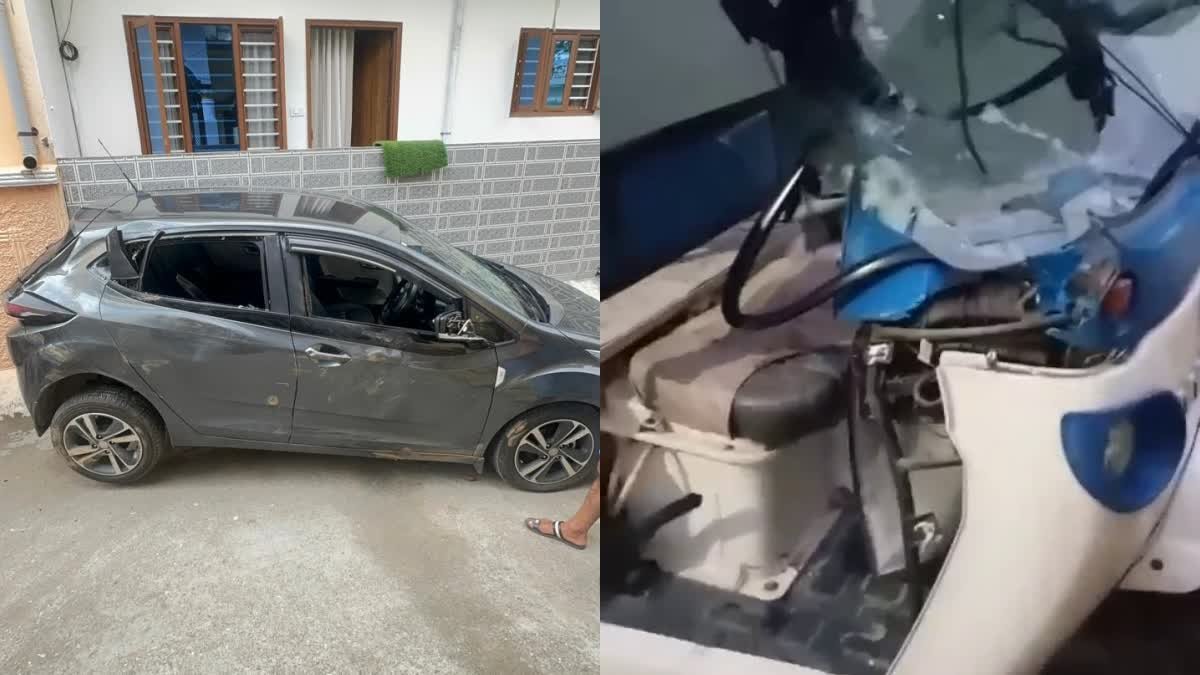 हाथियों ने देहरादुन नवाड़ा कॉलोनी में तांडव बनाया, वाहनों को नुकसान, घरों में तोड़फोड़