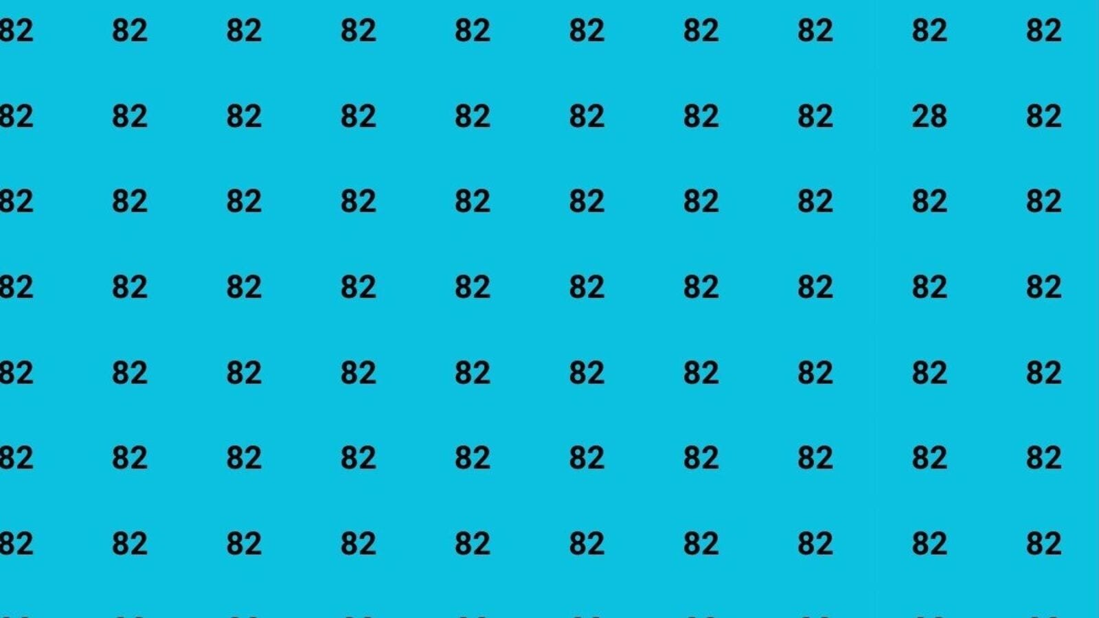 Optical illusion: Find the hidden 28 in the grid.