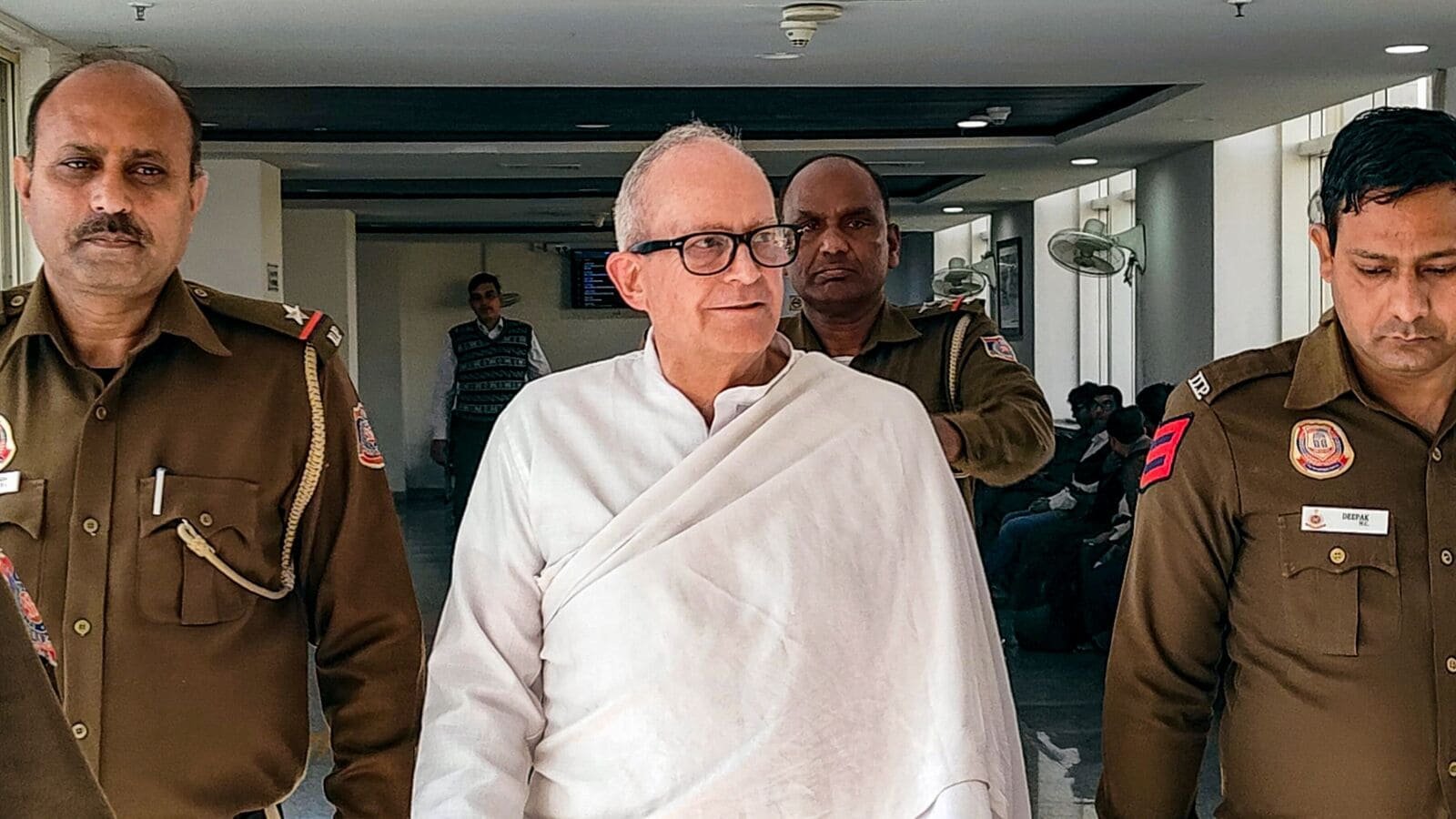 British national Christian Michel James, alleged middleman in the AgustaWestland money laundering case, at Rouse Avenue Court for a hearing on his case, in New Delhi, Friday, March 7, 2025. The Delhi High Court on Tuesday granted bail to James in the case.