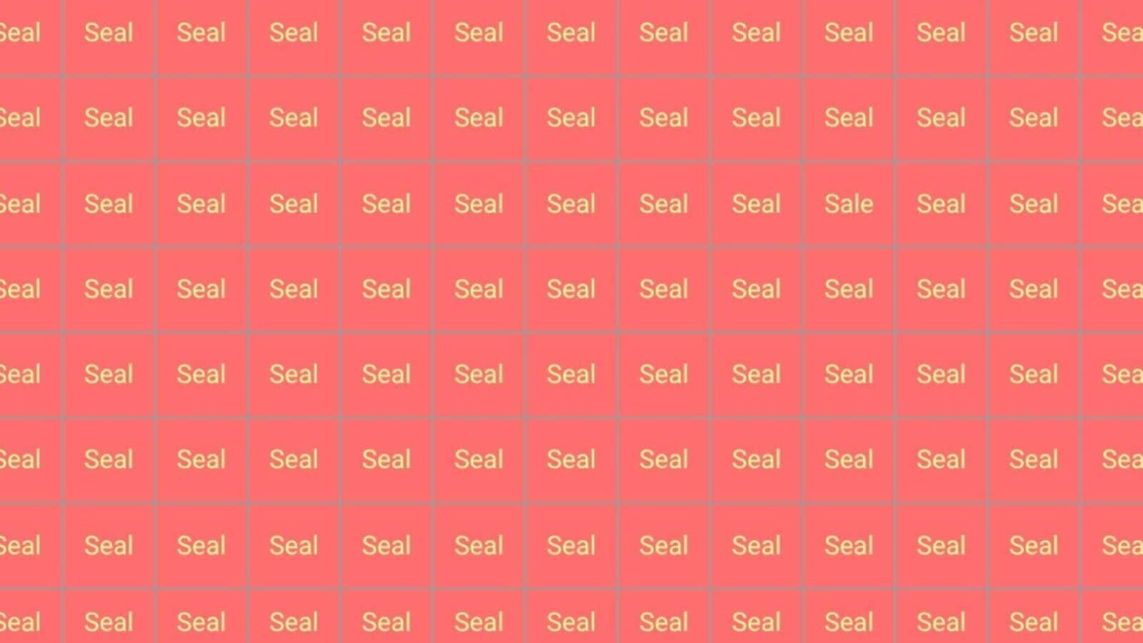 Optical illusion: Find the odd word out in 10 seconds.