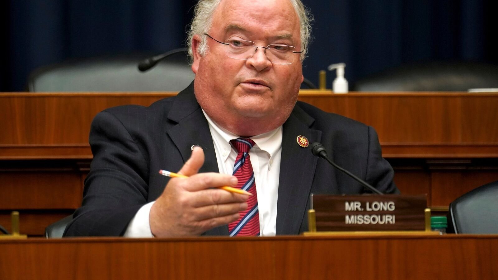 Rep. Billy Long, R-Mo., asks questions during hearing May 14, 2020, on Capitol Hill in Washington.