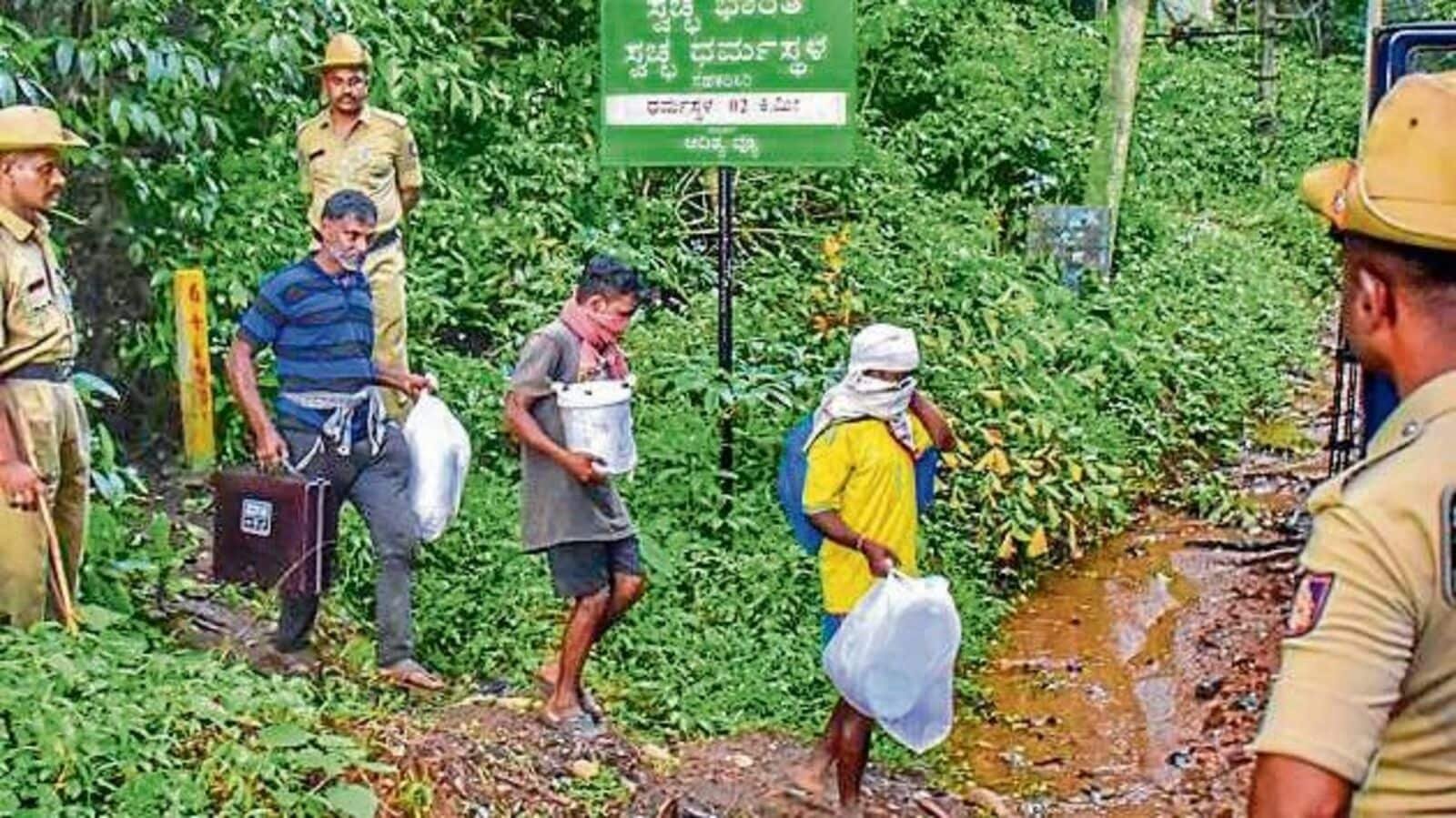 The SIT on Tuesday conducted searches on two spots at Dharmasthala in Dakshina Kannada district (PTI)