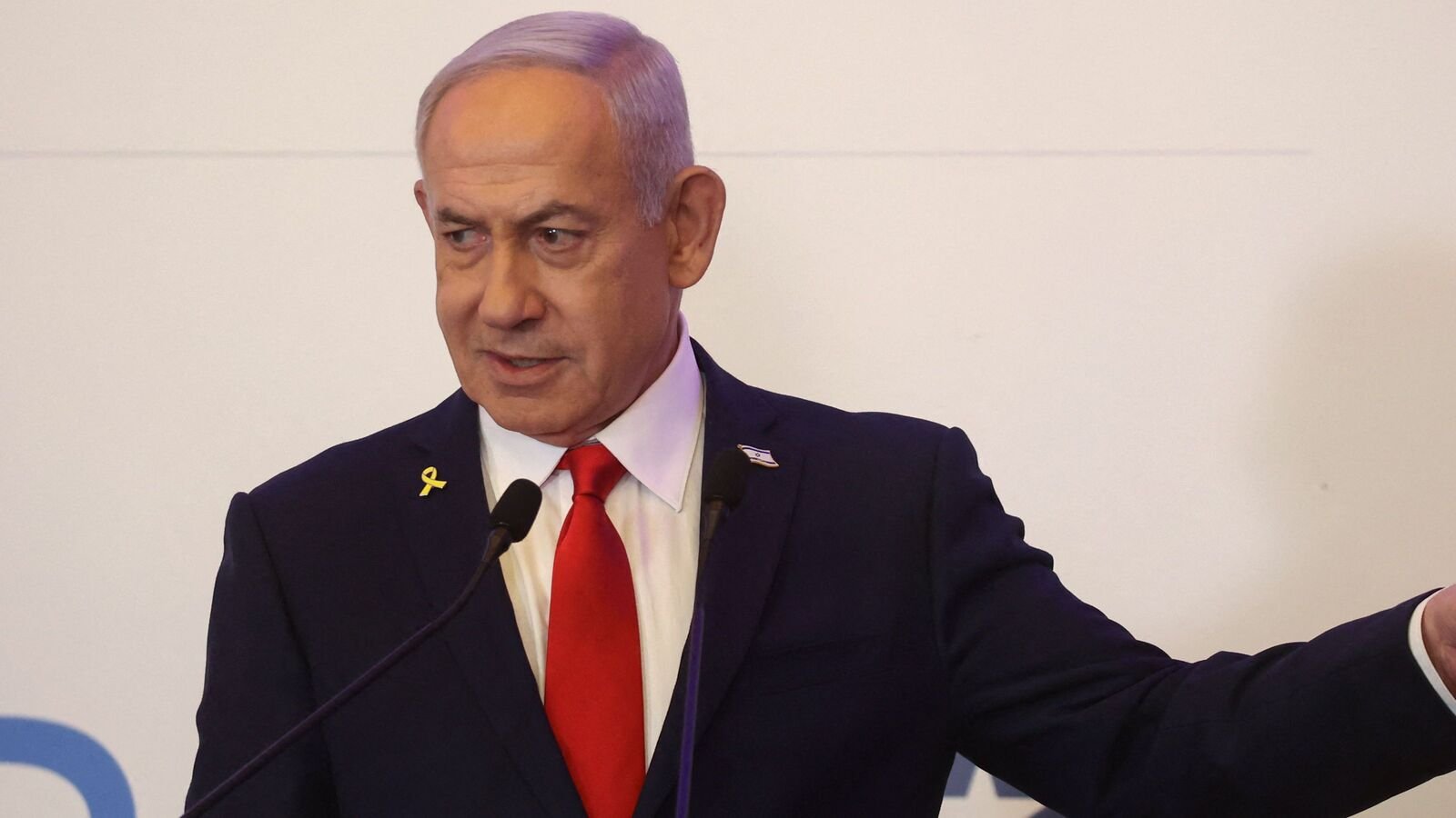 Israel's Prime Minister Benjamin Netanyahu speaks during an event at the Waldorf Astoria Hotel in Jerusalem on July 27, 2025. (Photo by GIL COHEN-MAGEN / AFP)