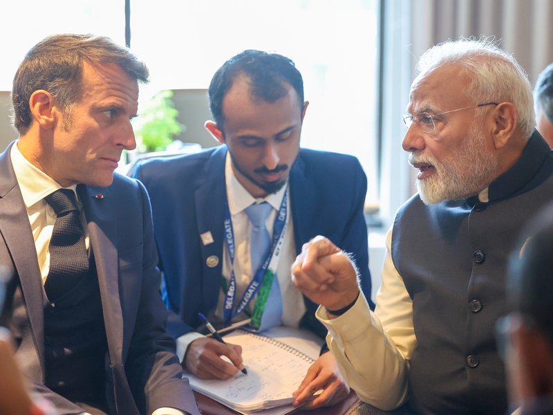 पीएम मोदी ने यूक्रेन युद्ध के बारे में शांतिपूर्ण समाधान पर चर्चा की: फ्रांसीसी राष्ट्रपति मैक्रोन