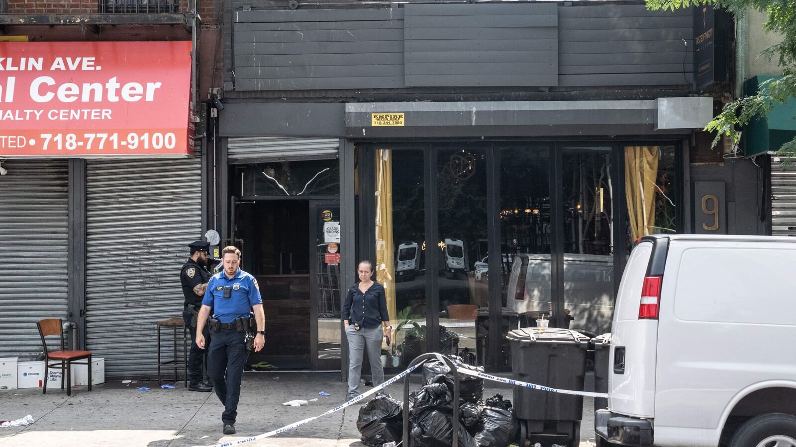 Brooklyn mass shooting: New York City police department (NYPD) investigating the shooting scene at Taste of the City lounge on August 17.