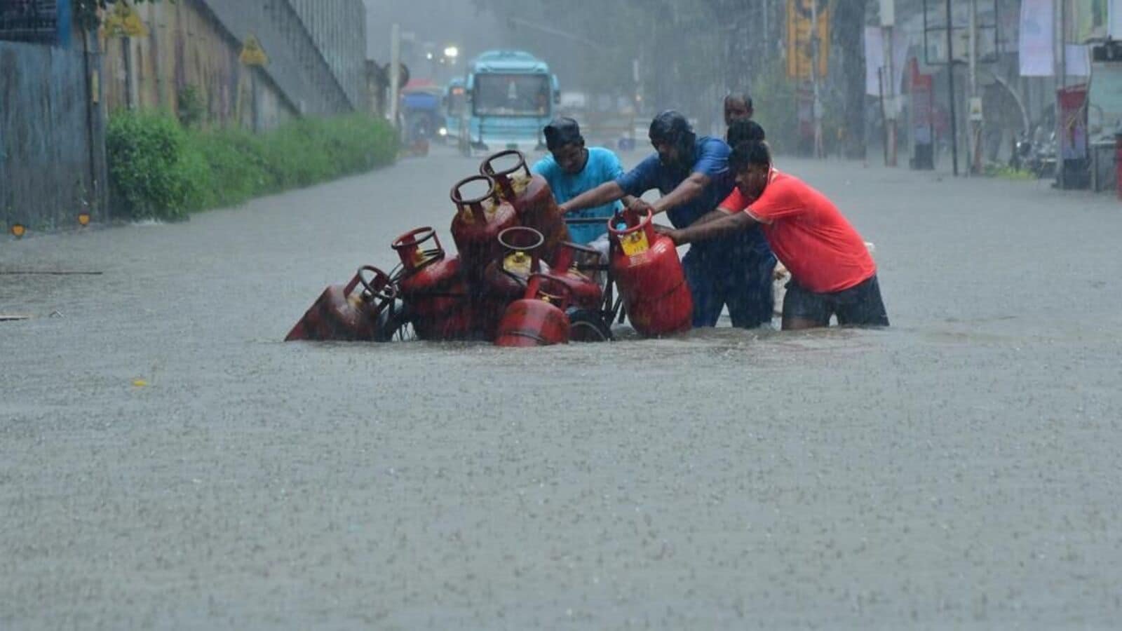 Mumbai rains: Waterlogging in the Hindmata-Parel area on August 18 following heavy rainfall.