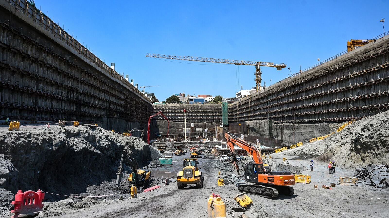 A file photo of the view of underconstruction underground bullet train station at the Bandra Kurla Complex in Mumbai. Union Railways Minister Ashwini Vaishnaw said that India's first bullet train from Mumbai-Ahmedabad is set to commence soon.