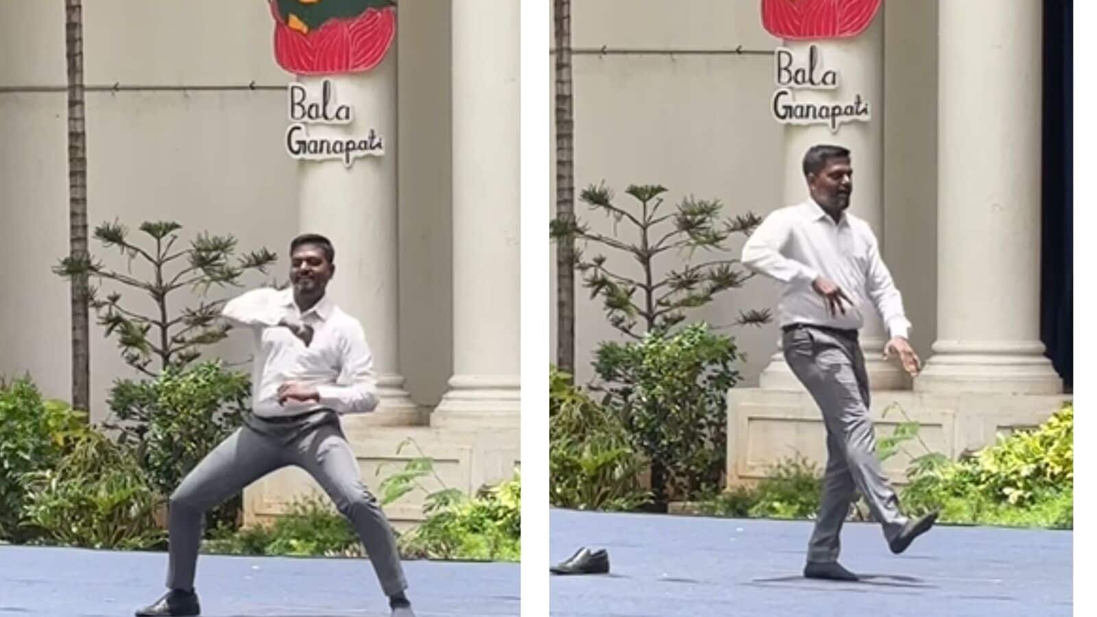 The star of the viral moment is Professor Pushpa Raj from the Global Academy of Technology (GAT), Bengaluru.