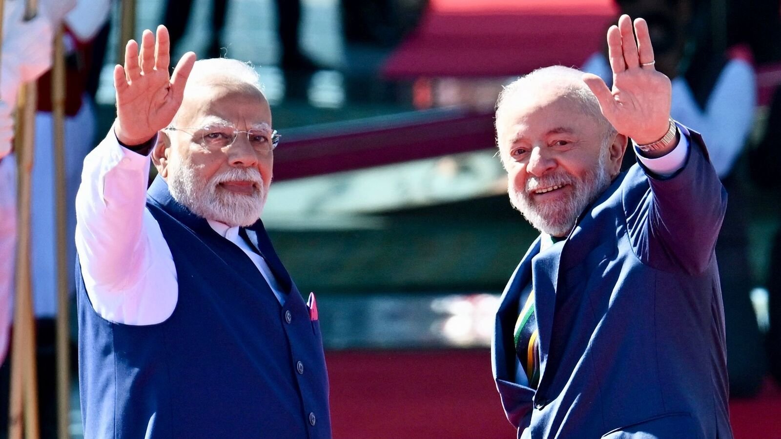 Prime Minister Narendra Modi and Brazil's President Luiz Inacio Lula da Silva. (AFP)