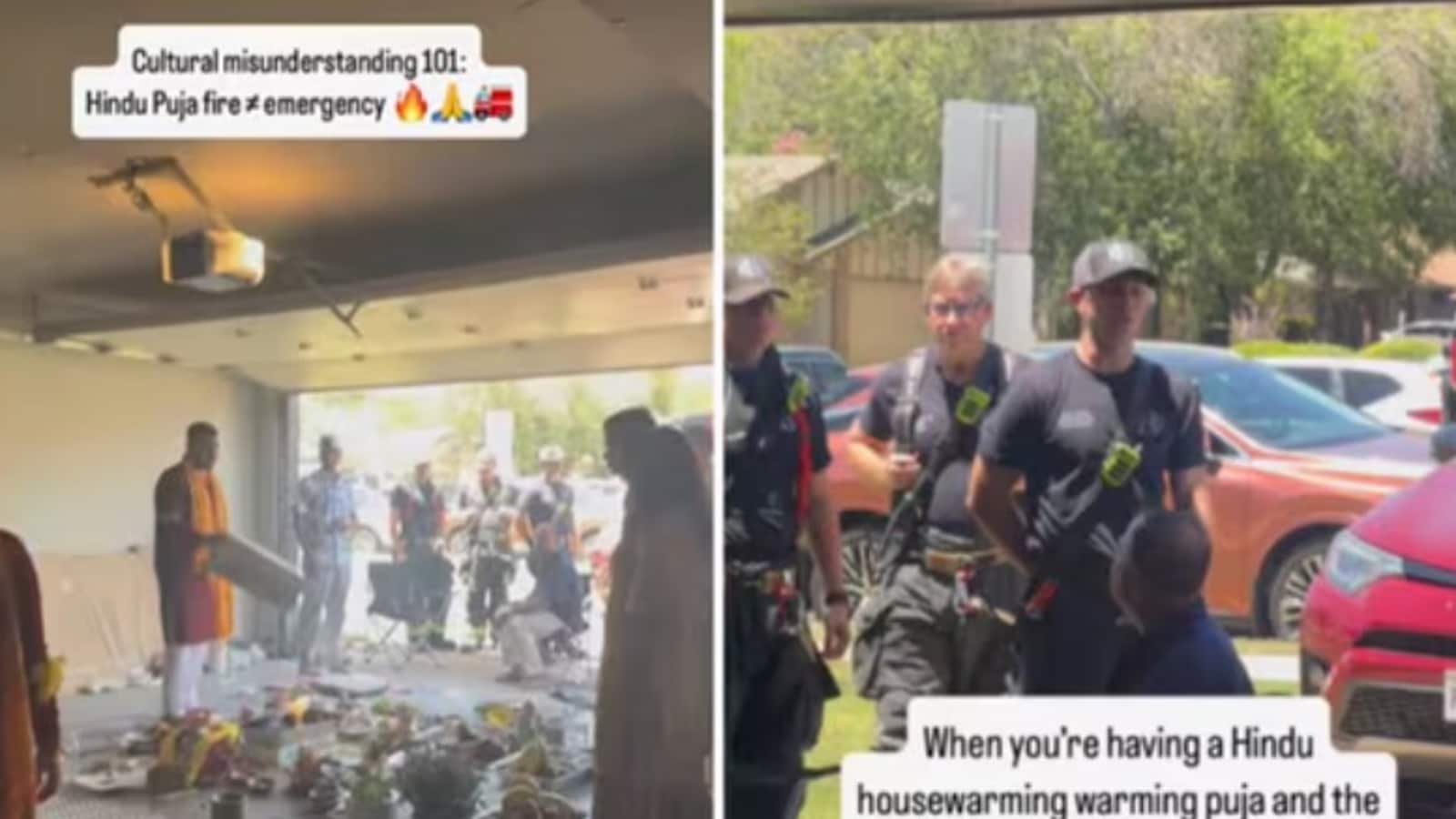 A Havan in Texas conducted by an Indian family prompted firefighters to arrive at the scene for inspection.