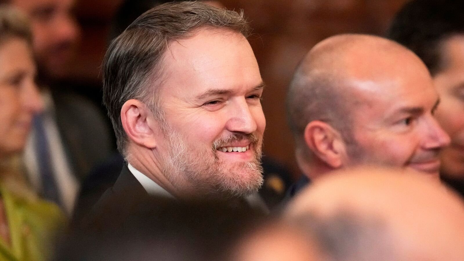 U.S. Trade Representative Jamieson Greer at an event to promote President Donald Trump's domestic policy and budget agenda in the East Room of the White House, Thursday, June 26, 2025, in Washington. (AP Photo/Mark Schiefelbein)
