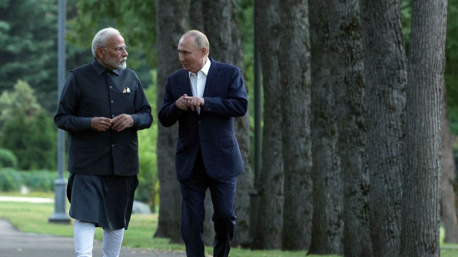 Russia's President Vladimir Putin and India's Prime Minister Narendra Modi