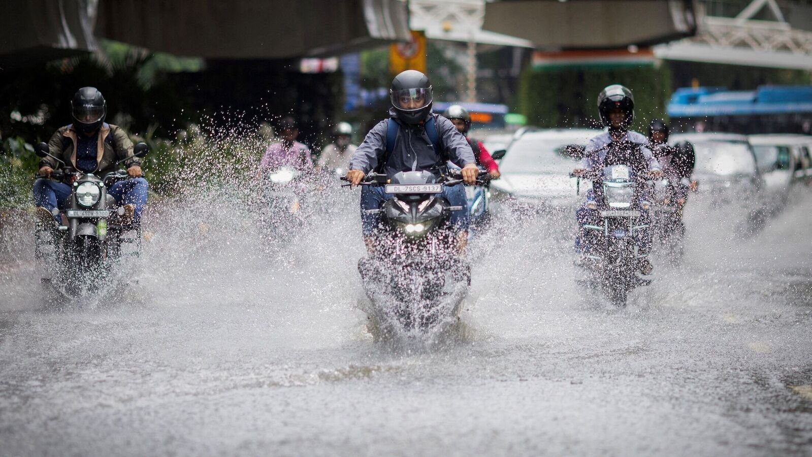 Delhi residents woke up to heavy rainfall on Sunday, August 3, morning.