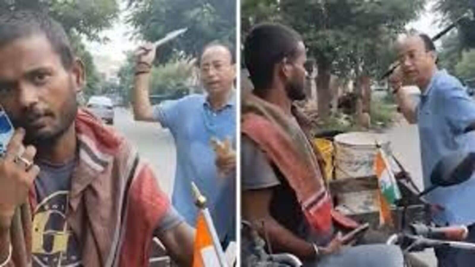 वायरल वीडियो: गुरुग्राम मैन कम्युनिटी डॉग फीडर पर हमला करता है, उसे 'काट के फेक डुंगा' टिप्पणी के साथ धमकी देता है