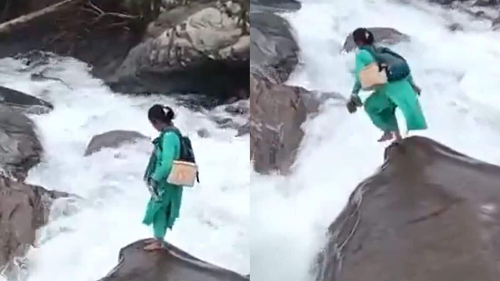 हिमाचल नर्स जीवन को जोखिम में डालती है, नवजात शिशु को वैक्सीन करने के लिए उग्र नदी पर कूदती है: 'मुझे बच्चे के बारे में काम किया गया था' | संक्रामक वीडियो