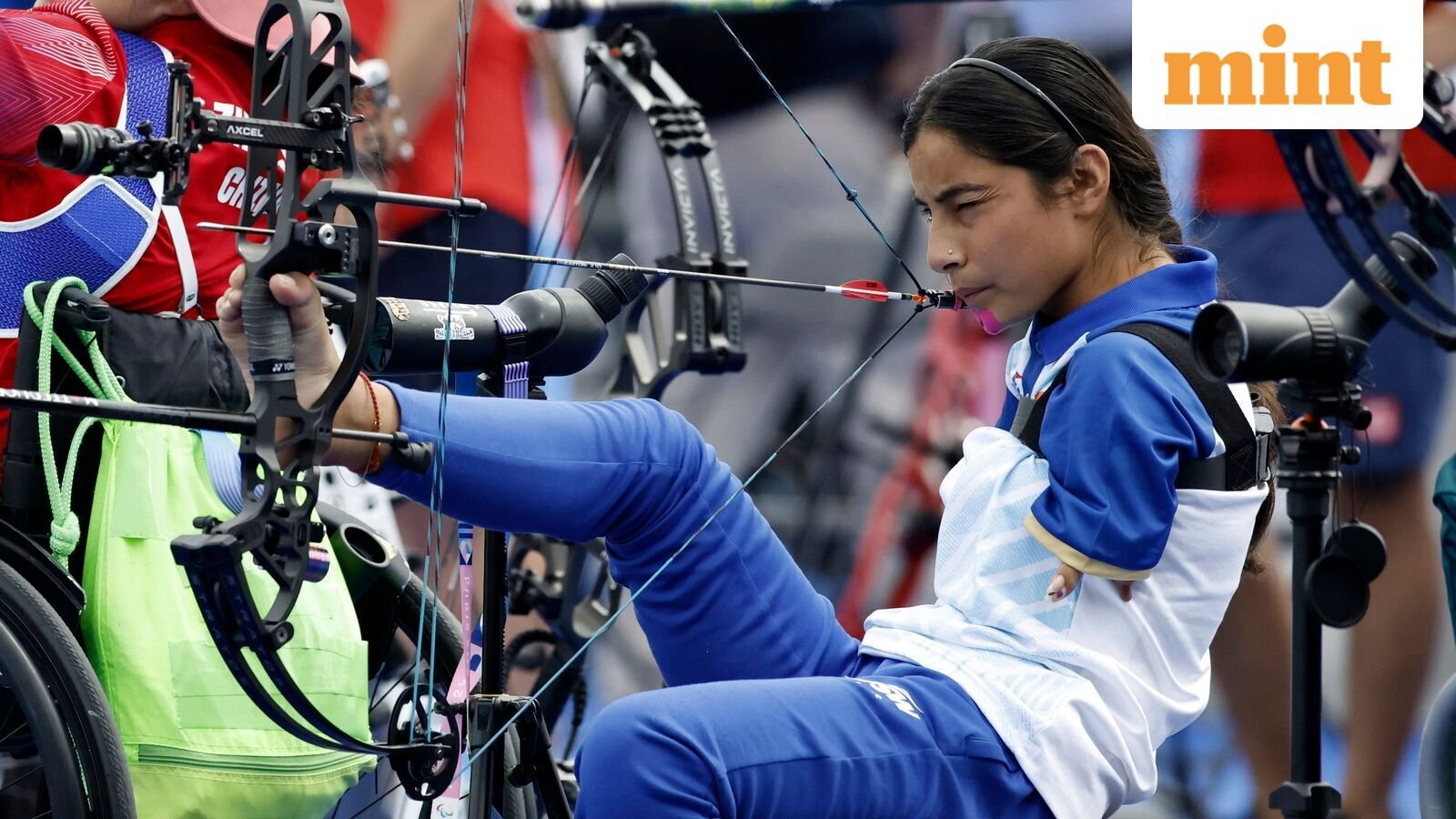 File photo of Indian paralympic archer Sheetal Devi in action at the 2024 Paralympic Games in Paris last year.