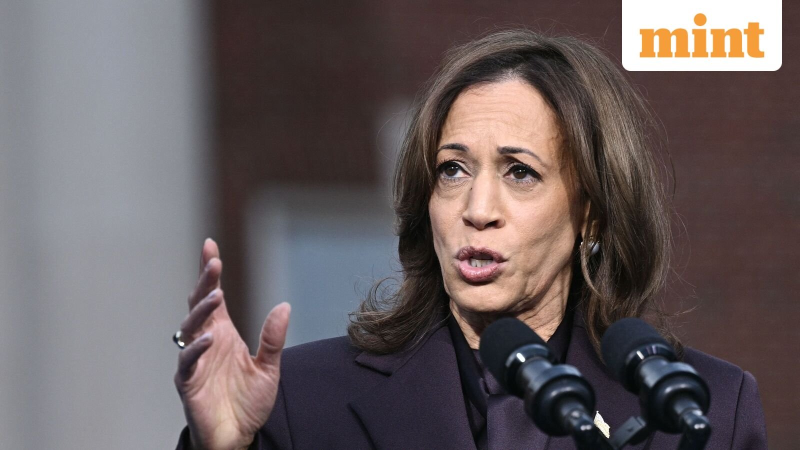 File photo of former US Vice President and Democratic presidential candidate Kamala Harris in Washington, DC.