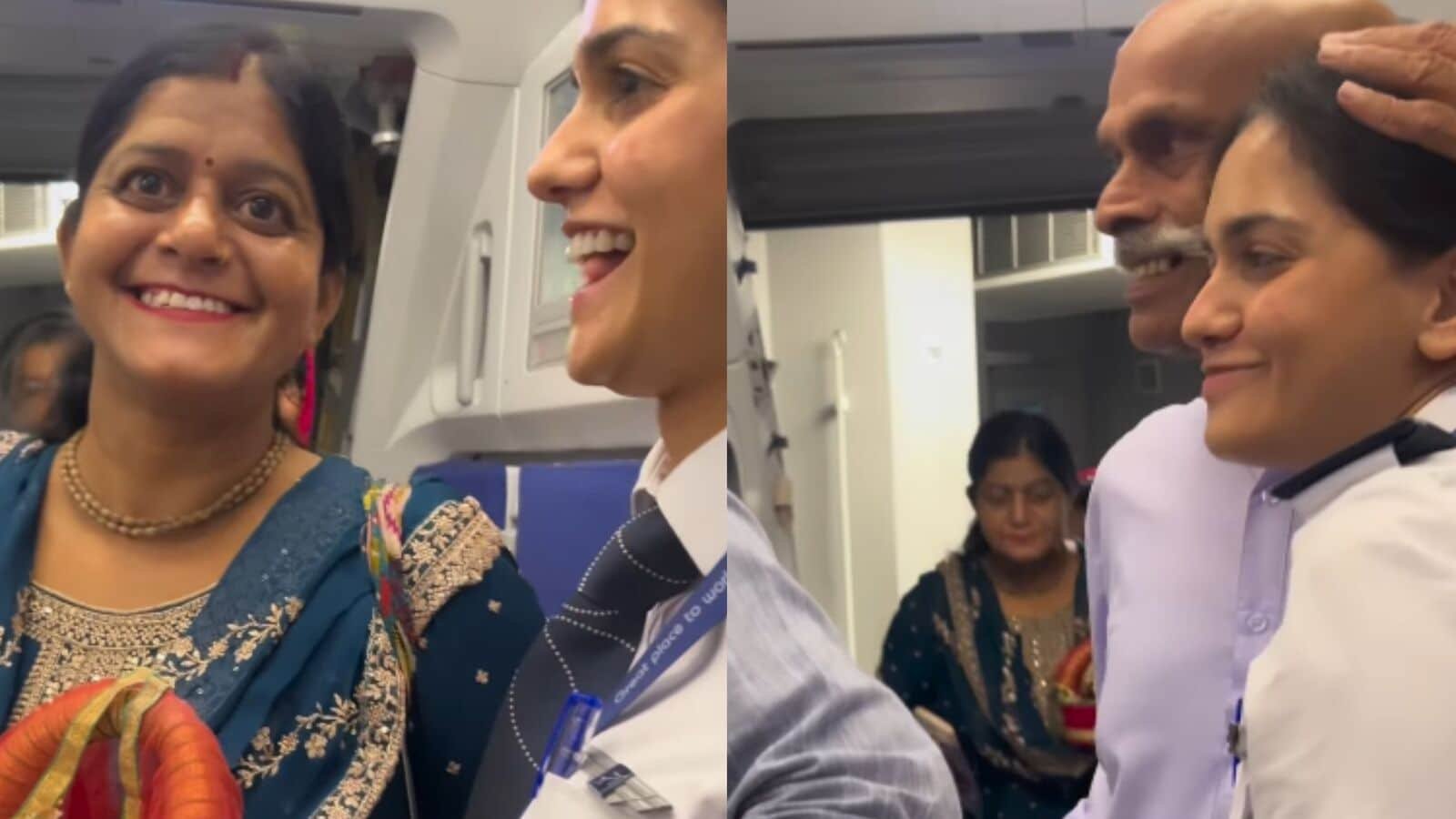 दिल दहला देने वाला वीडियो इंडिगो पायलट को दिखाता है कि माता -पिता, दादा -दादी ने उसकी उड़ान पर स्वागत किया: 'जीवन पूर्ण चक्र आया था'